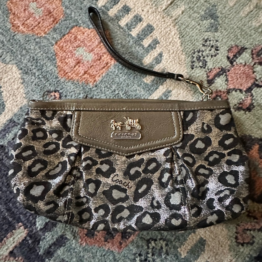 Coach Madison Ocelot Large Wristlet